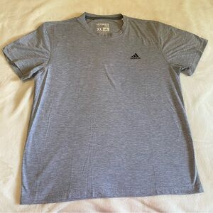 Adidas Gray Short Sleeve Ultimate Tee Crew Neck- Climalite